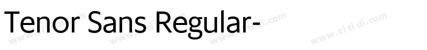 Tenor Sans Regular字体转换